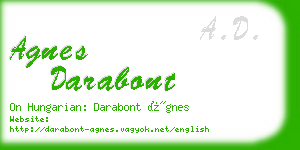 agnes darabont business card